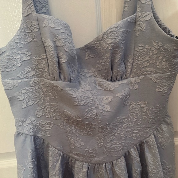 Kimchi Blue Textured Lace Dress in Soft Blue - Picture 2 of 6